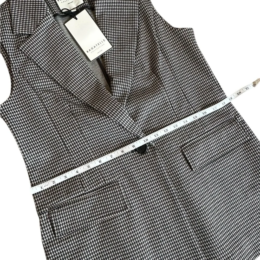 Bagatelle Black and White Houndstooth Vest - Picture 11 of 14